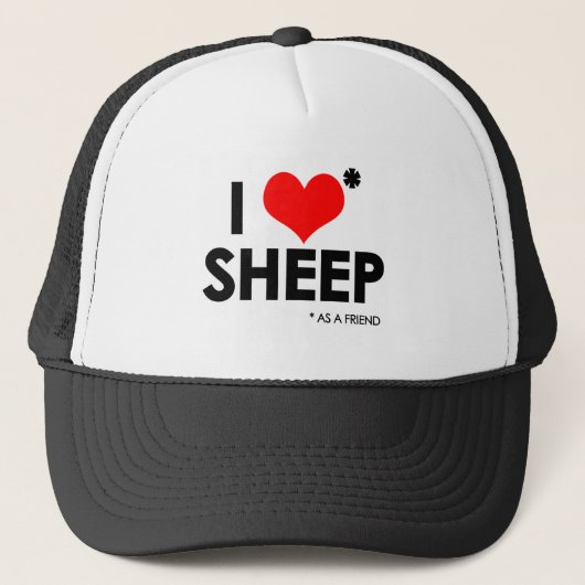 I Love * Sheep Trucker Pet (Voorkant)