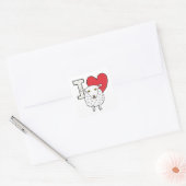 I Love Sheep Vierkante Sticker (Envelop)