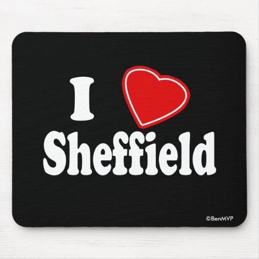 I Love Sheffield Muismat (Voorkant)