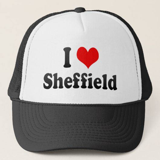 I Love Sheffield, Verenigd Koninkrijk Trucker Pet (Voorkant)