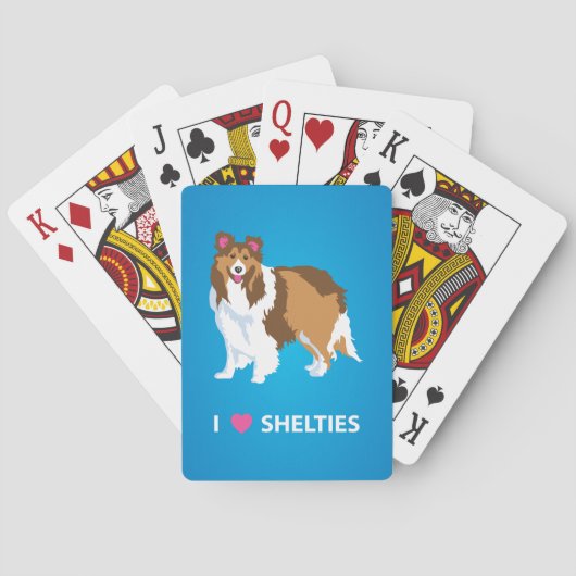 "I Love Shelties" Deck of Pplaykaarten Pokerkaarten (Achterkant)