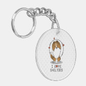 I Love Shelties (sable 2) Shetland Sheepdogs Cute Sleutelhanger (Voorkant Links)