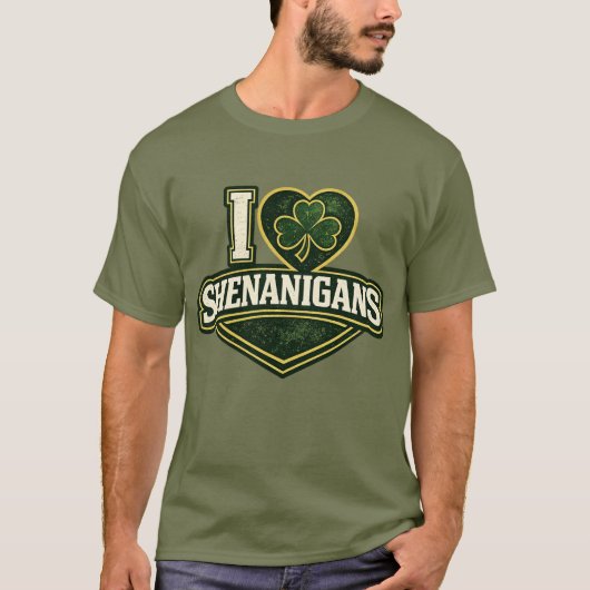 I love Shenanigans - St Patrick's Day T-shirt (Voorkant)