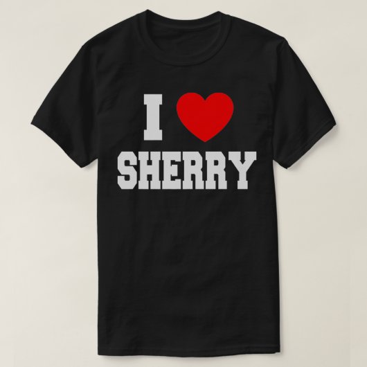 I Love Sherry Premium T-shirt (Design voorkant)