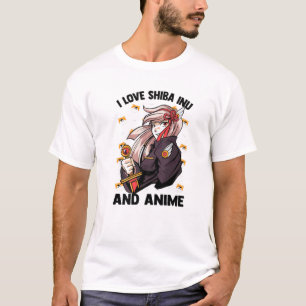 I Love Shiba Inu and Anime - Kawaii Cute - Otaku G T-shirt
