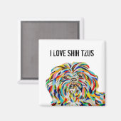 I Love Shih Tzus Magnet (Voorkant / Achterkant)