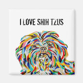 I Love Shih Tzus Magnet (Voorkant)