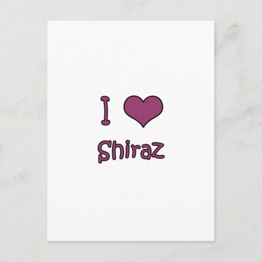 I Love Shiraz Briefkaart (Voorkant)