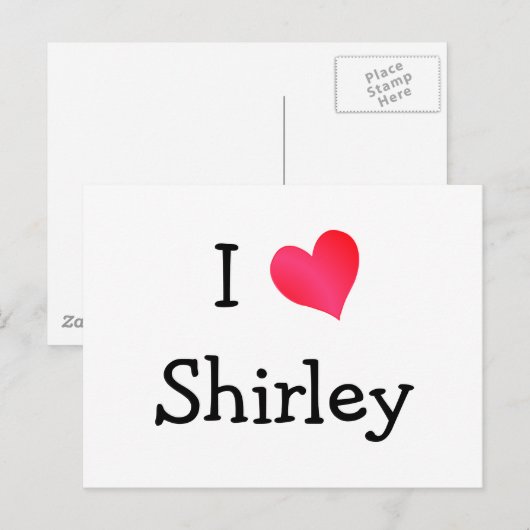 I Love Shirley Briefkaart (Voorkant / Achterkant)