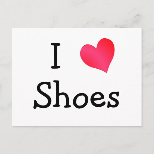 I Love Shoes Briefkaart (Voorkant)