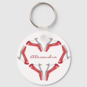 I Love Shoes Heart Persoonlijke Sleutelhangers
