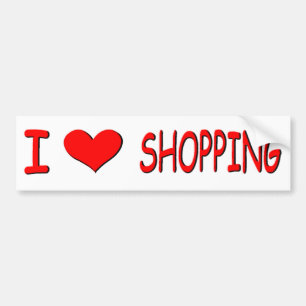 i love shopping bumpersticker