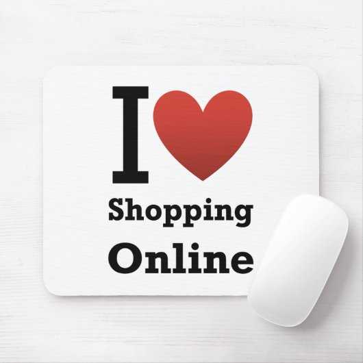 i love shopping online muismat (Met muis)