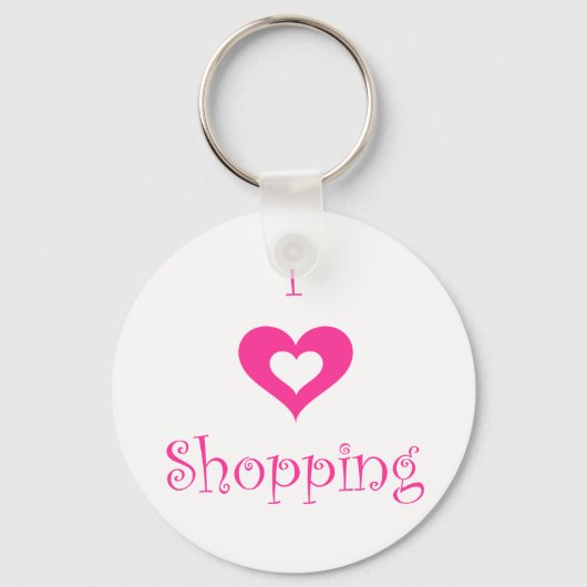 I Love Shopping Sleutelhanger (Voorkant)