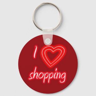 I Love Shopping Sleutelhanger
