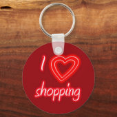 I Love Shopping Sleutelhanger (Voorkant)