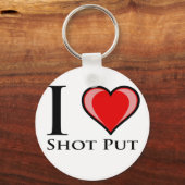 I Love Shot Put Sleutelhanger (Voorkant)