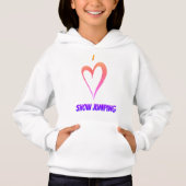 I Love Show Jumping - Kinder Pullover Hoodie (Voorkant)