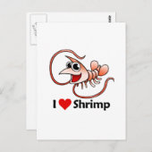I Love Shrimp Briefkaart (Voorkant / Achterkant)