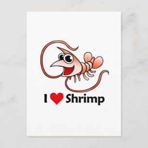I Love Shrimp Briefkaart