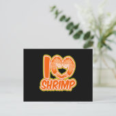 I Love Shrimp Shrimps Seafood Briefkaart (Staand voorkant)
