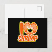 I Love Shrimp Shrimps Seafood Briefkaart (Voorkant / Achterkant)