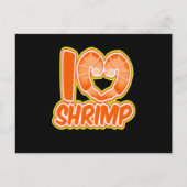 I Love Shrimp Shrimps Seafood Briefkaart (Voorkant)