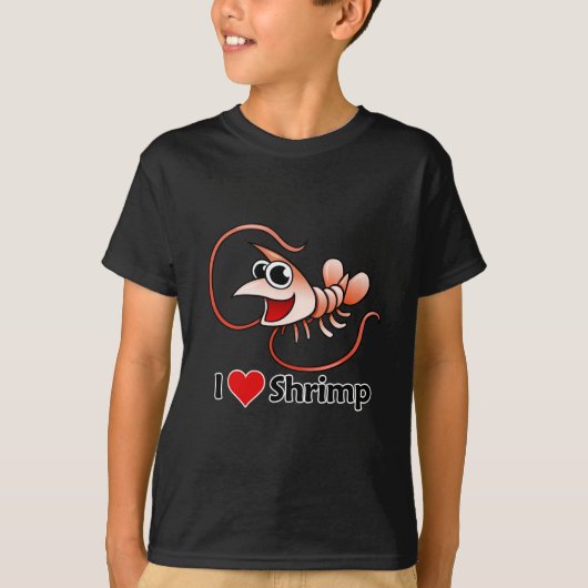 I Love Shrimp T-shirt (Voorkant)