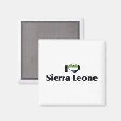 I Love Sierra Leone Flag Magneet (Voorkant / Achterkant)