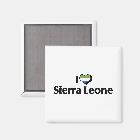 I Love Sierra Leone Flag Magneet (Voorkant / Achterkant)