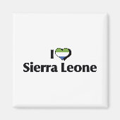 I Love Sierra Leone Flag Magneet (Voorkant)
