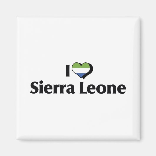 I Love Sierra Leone Flag Magneet (Voorkant)