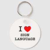 I Love Sign Language Sleutelhanger (Voorkant)