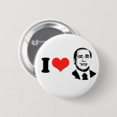 I Love Silvio Berlusconi Ronde Button 5,7 Cm (Voorkant /achterkant)