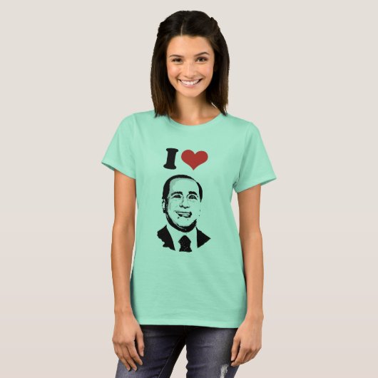 I Love Silvio Berlusconi T-shirt (Voorkant volledig)