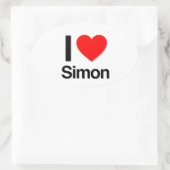 i love simon ovale sticker (Tas)