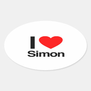 i love simon ovale sticker