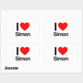 i love simon rechthoekige sticker (Vel)