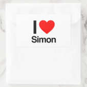 i love simon rechthoekige sticker (Tas)