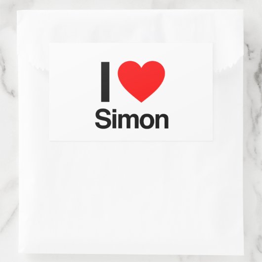 i love simon rechthoekige sticker (Tas)