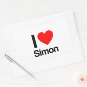i love simon rechthoekige sticker (Envelop)