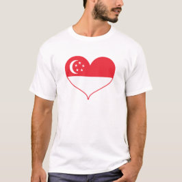 I Love Singapore Flag T-shirt
