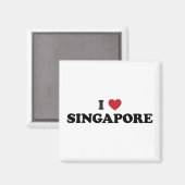 I Love Singapore Magneet (Voorkant / Achterkant)