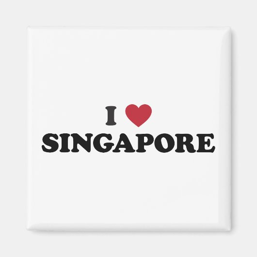 I Love Singapore Magneet (Voorkant)