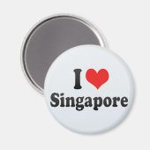 I Love Singapore Magneet (Voorkant / Achterkant)