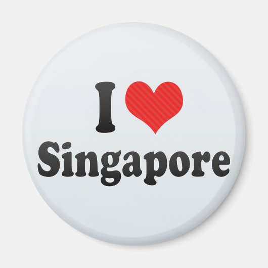 I Love Singapore Magneet (Voorkant)