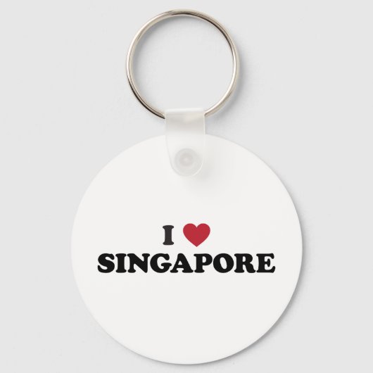 I Love Singapore Sleutelhanger (Voorkant)
