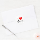 I Love Sitcoms Ronde Sticker (Envelop)