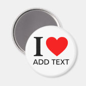 I Love (sjabloon) Magneet (Voorkant / Achterkant)