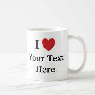I Love Sjabloon Mok Add Text (2 lines) Personalize